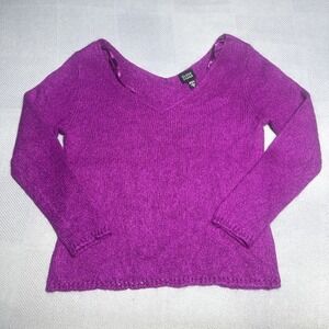 Eileen‎ Fisher V Neck Pullover Sweater Size Small Silk Mohair Italian Yarn Blend